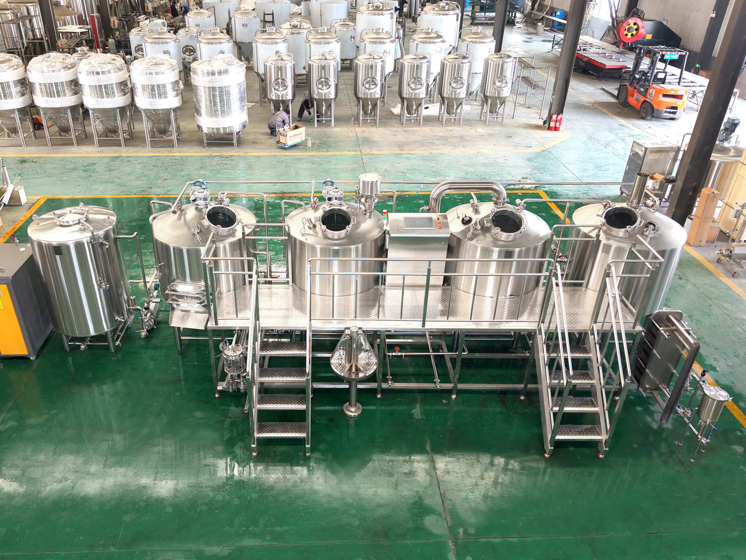 Used 2000L 4 Vessel Brewery Equipment 1-(2)