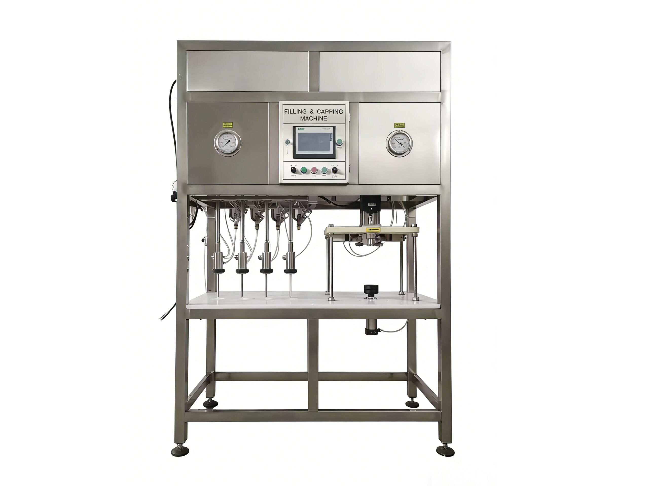 Used 4-head filling and capping machine